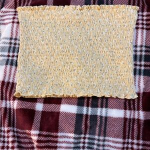 Windsor Yellow and White Crop Top